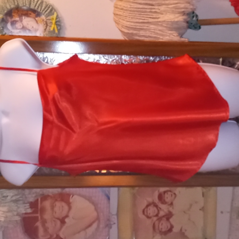 Vintage 90s, Shiny, Red Satin, Cami❤️